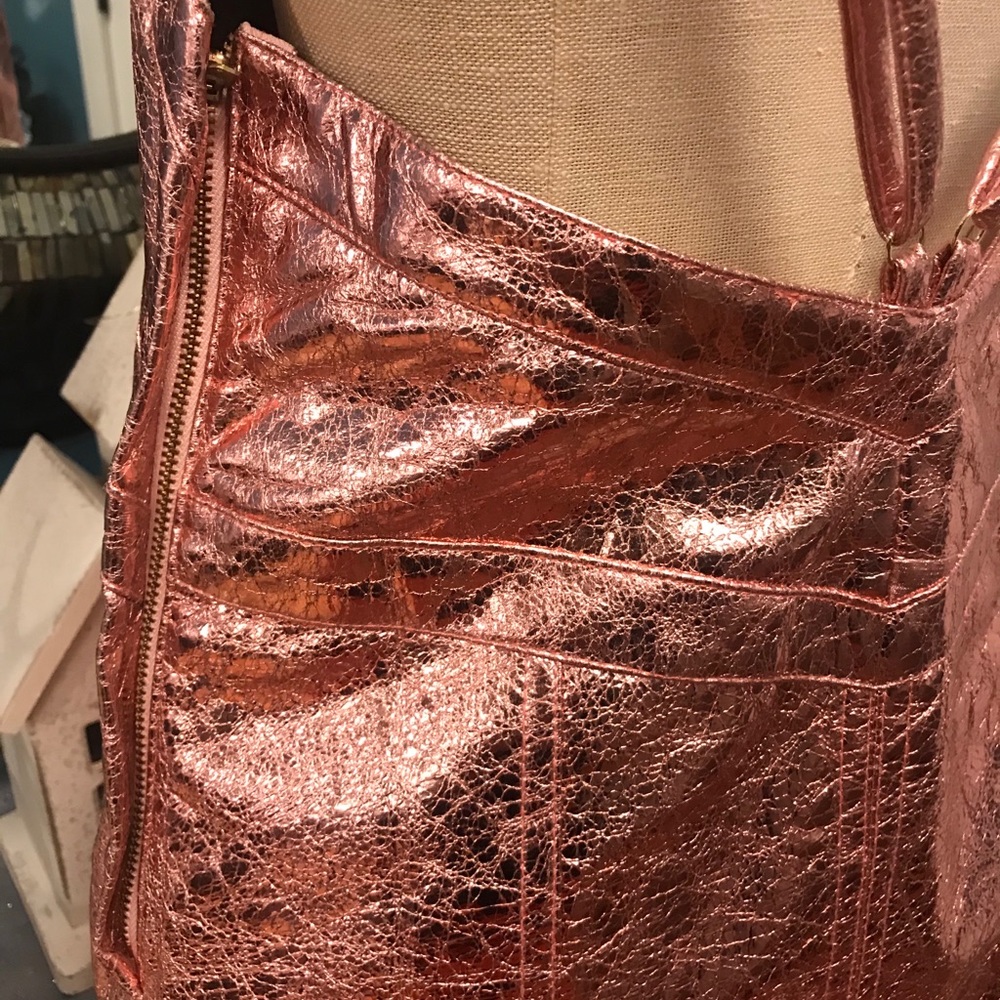 For Love & Lemons Luna Metallic Pink NWT 💗size M - Picture 15 of 16